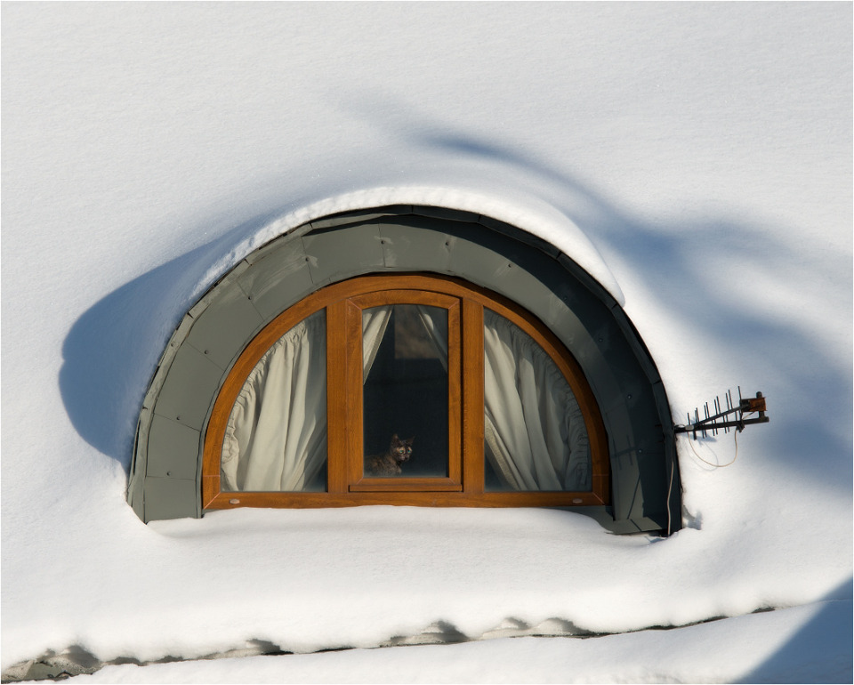 snow-bound house